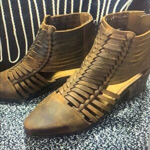 Brown Leather Ankle Boots